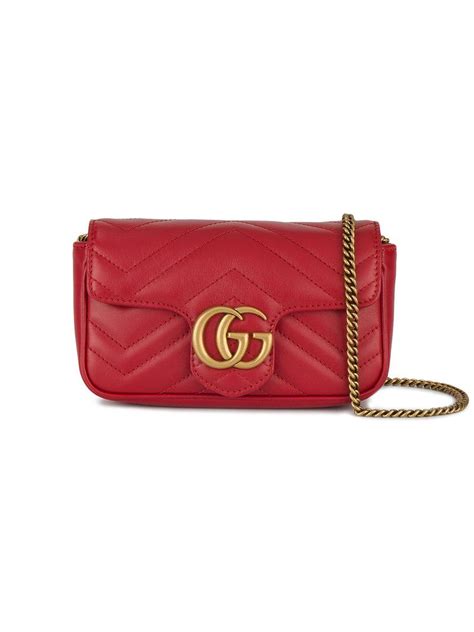 super mini marmont gucci red